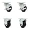 Service Caster 3 Inch Phenolic Swivel Top Plate Caster Set with 2 Brakes 2 Rigid SCC-20S314-PHS-TLB-2-R-2 - alternate 1